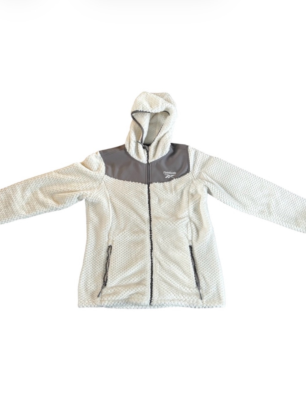 Reebok Women’s Cream Hooded Fleece Jacket